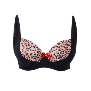 Rougette AW17 Erica Colour- Noir-Leopard -Moulded cup with mesh sling high apex - £20.00-€26.00-$26.00